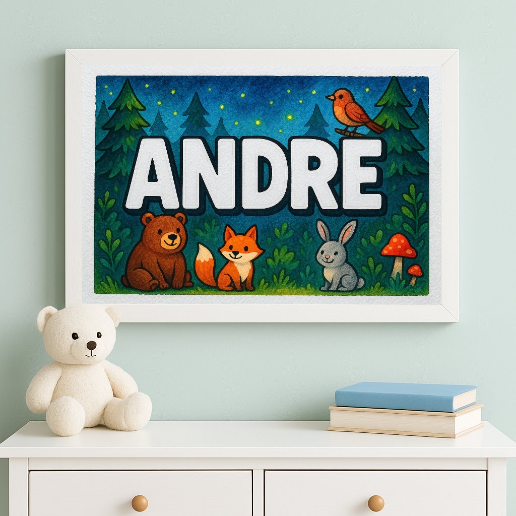 Personalized name art for Andre