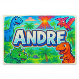 Andre Name Art - Dinosaur Adventure personalized wall print for kids