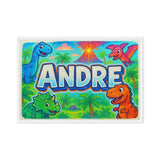 Andre Name Art - Dinosaur Adventure personalized wall print for kids