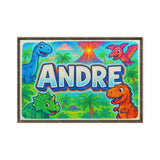Andre Name Art - Dinosaur Adventure personalized wall print for kids