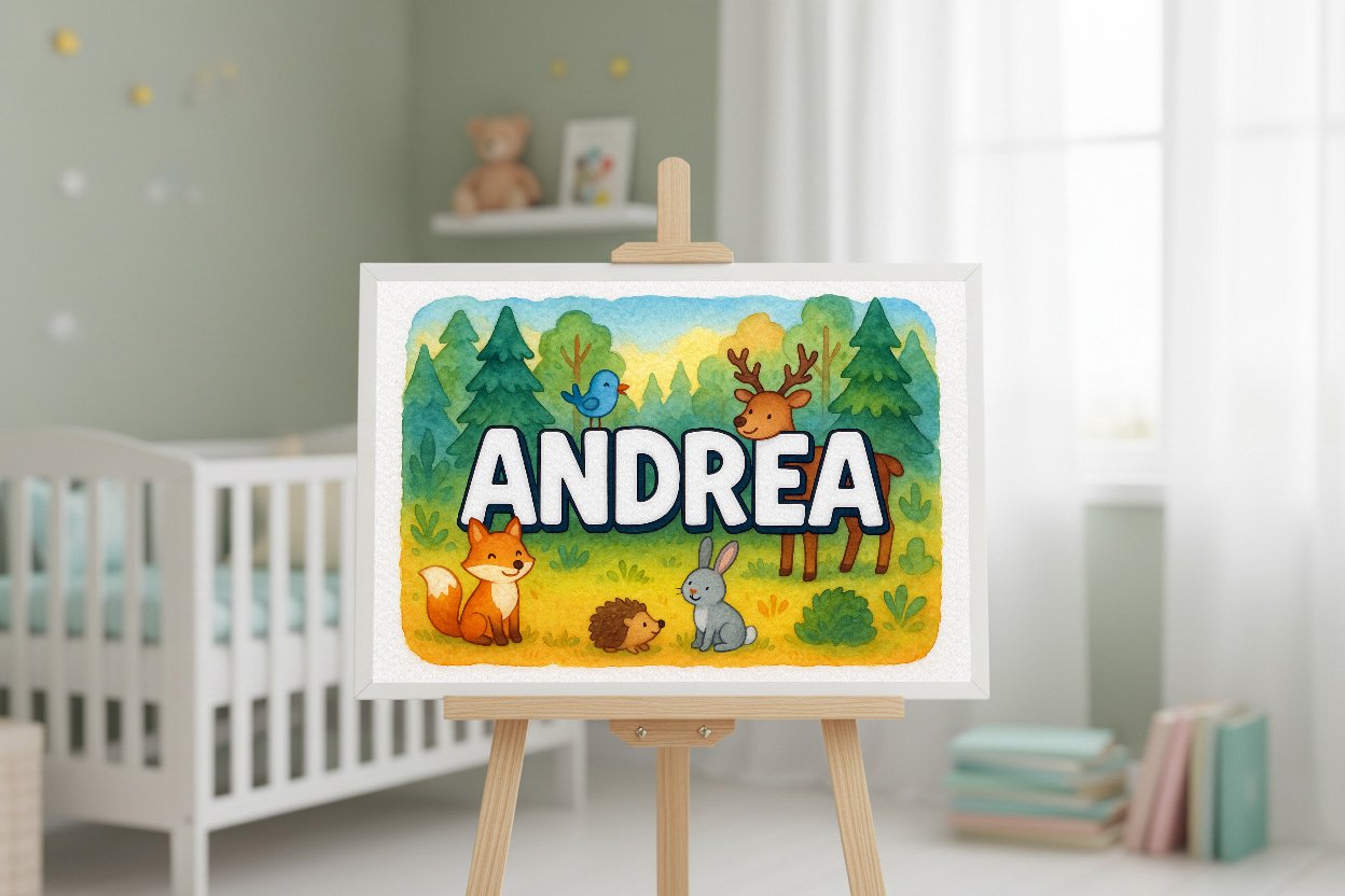 Personalized name art for Andrea