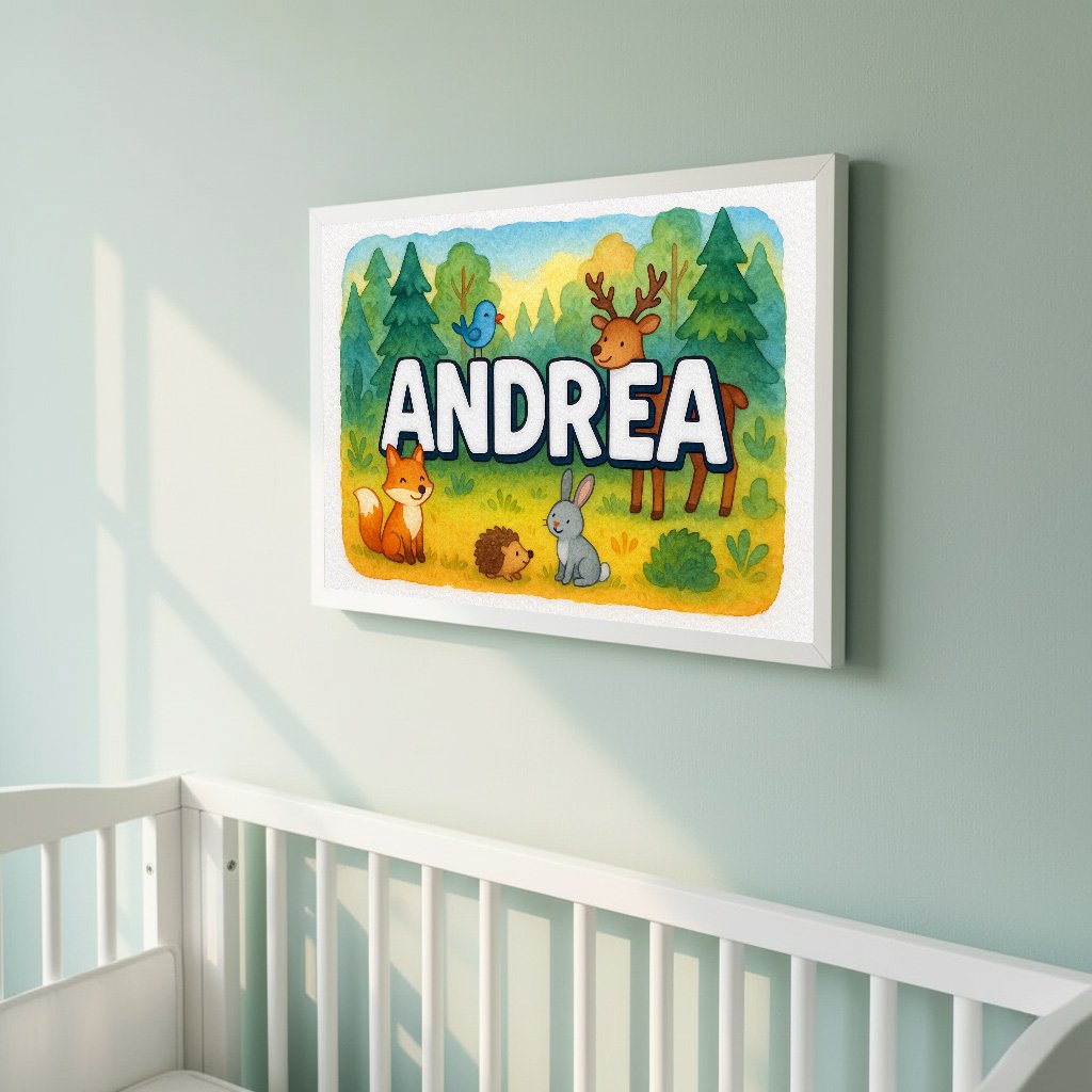 Personalized name art for Andrea