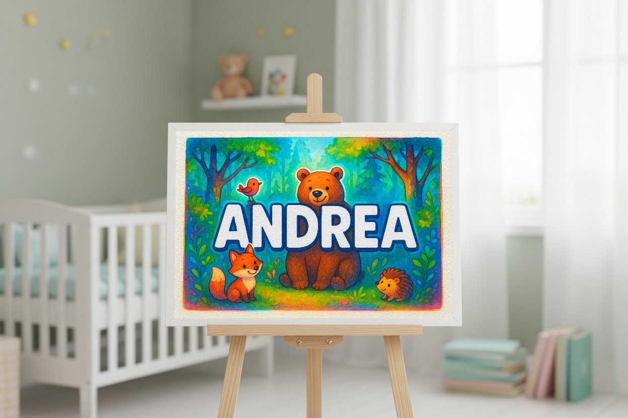 Personalized name art for Andrea