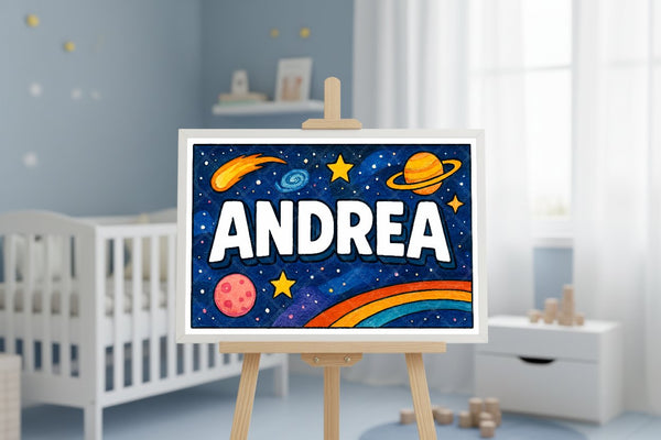 "Andrea" Amongst the Stars Personalized Space Artwork