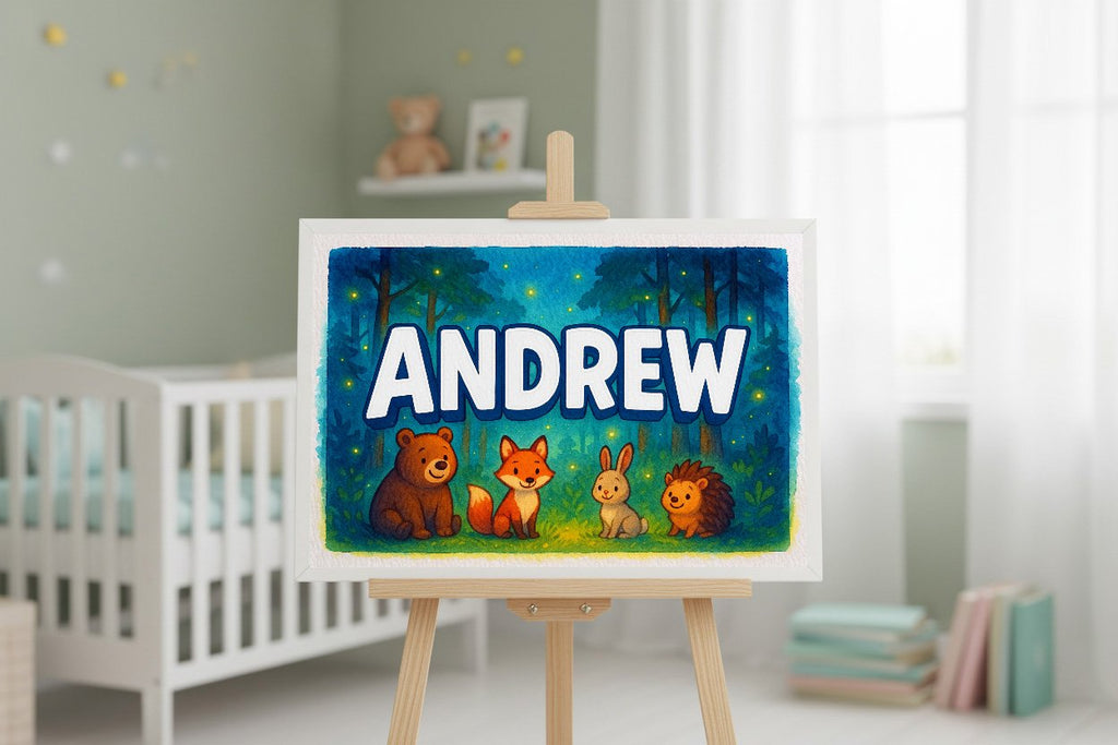 Personalized name art for Andrew