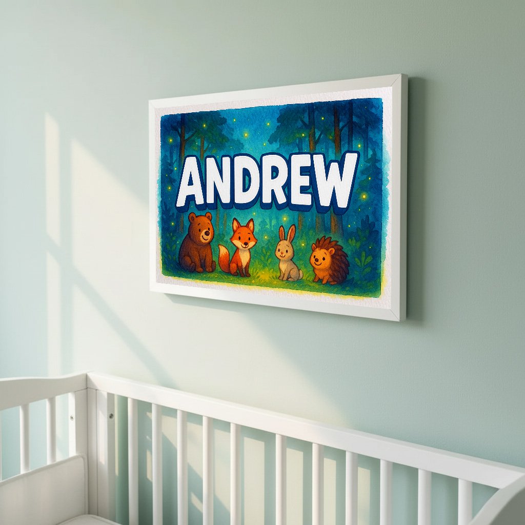 Personalized name art for Andrew