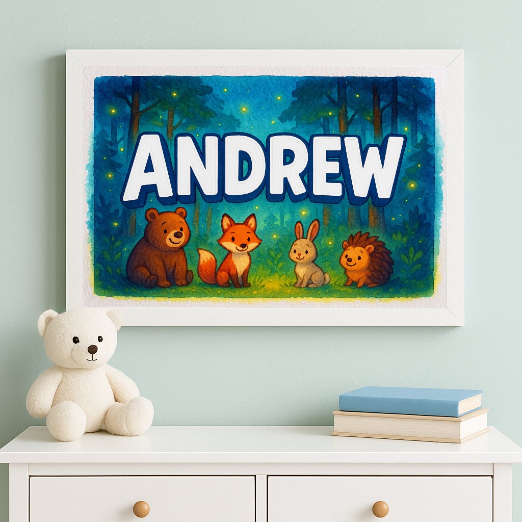 Personalized name art for Andrew