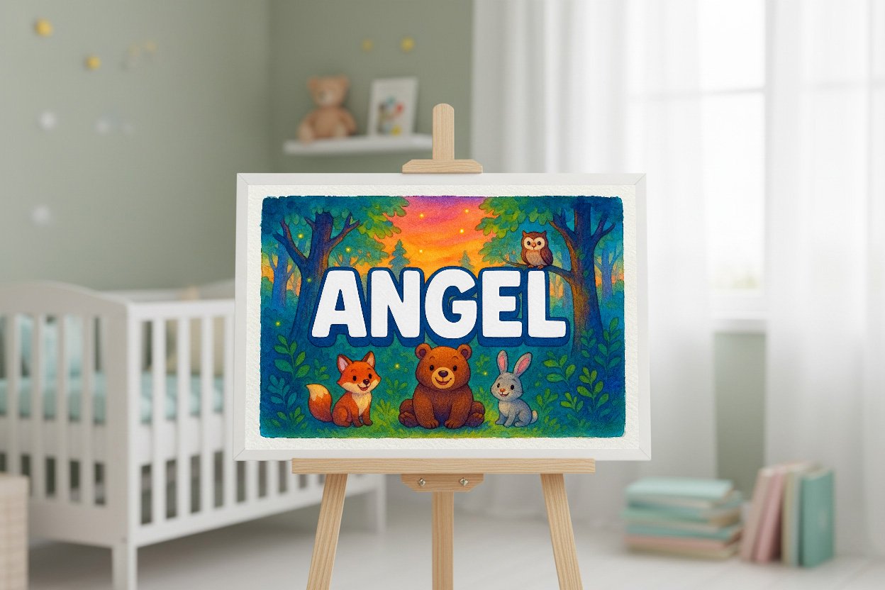 Personalized name art for Angel