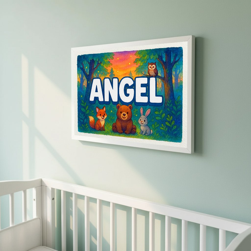 Personalized name art for Angel
