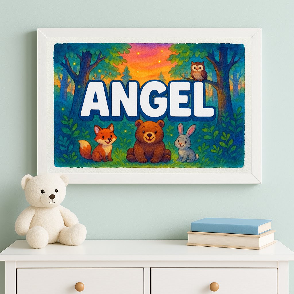 Personalized name art for Angel