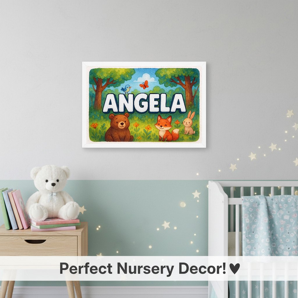 Personalized name art for Angela
