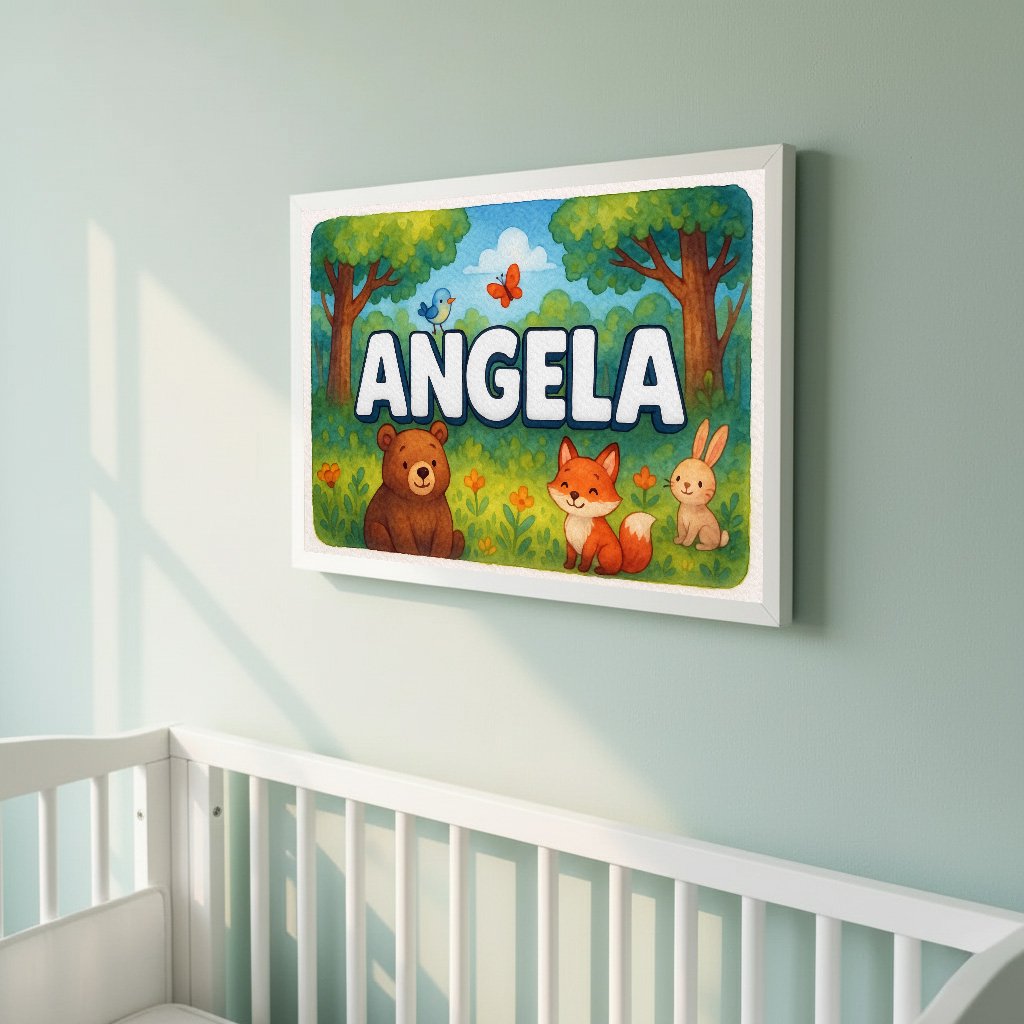 Personalized name art for Angela