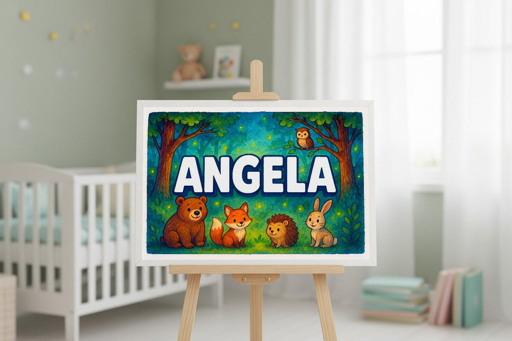 Personalized name art for Angela