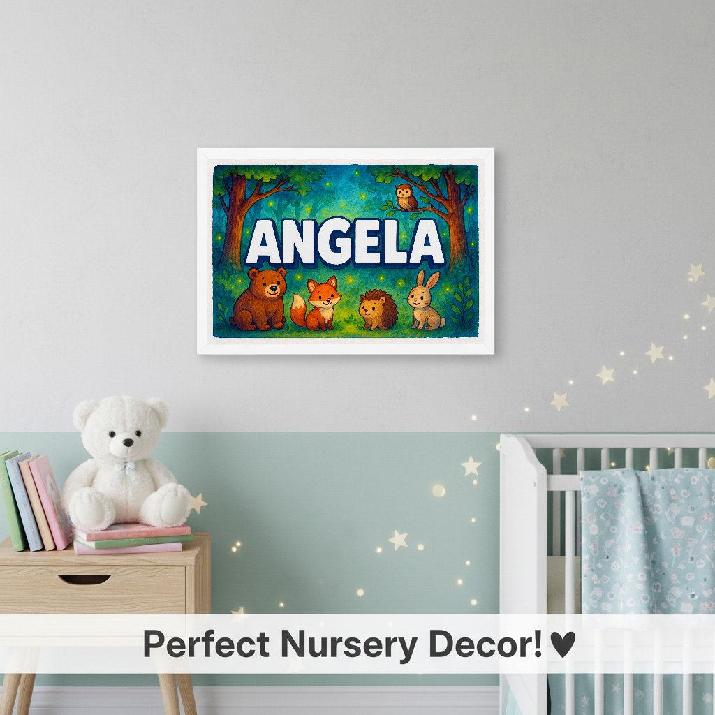 Personalized name art for Angela