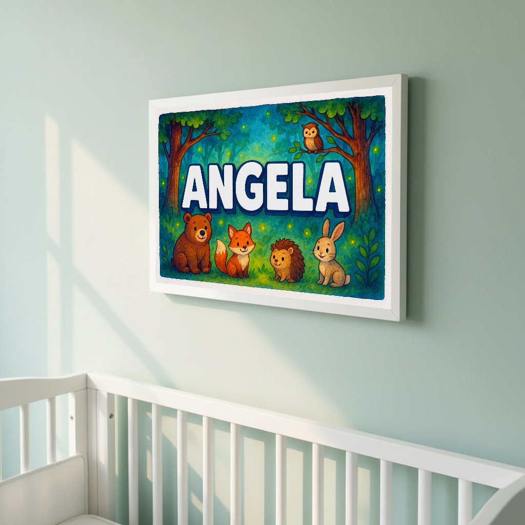 Personalized name art for Angela