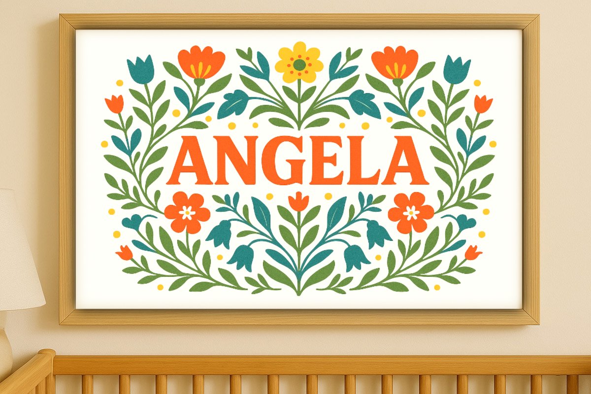 Angela Personalized Art - Simple Floral 24