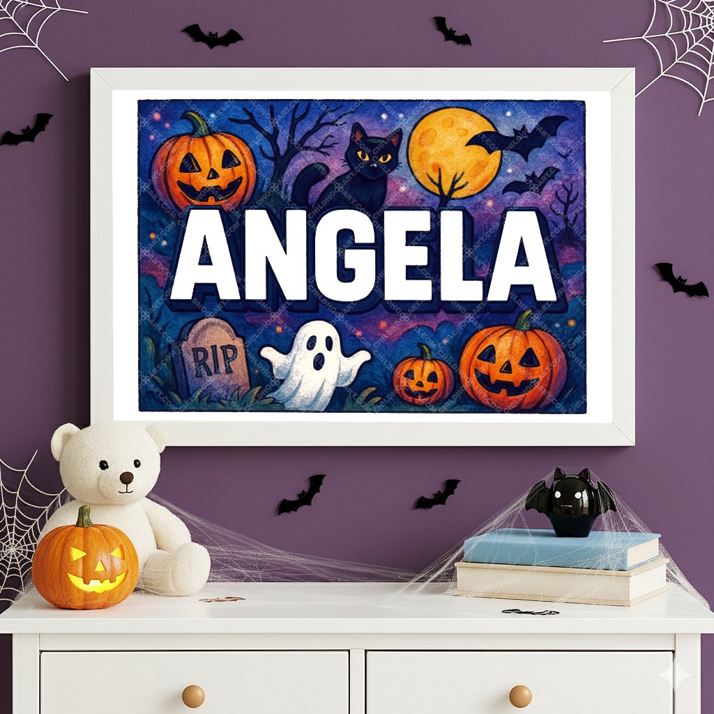 Personalized name art for Angela