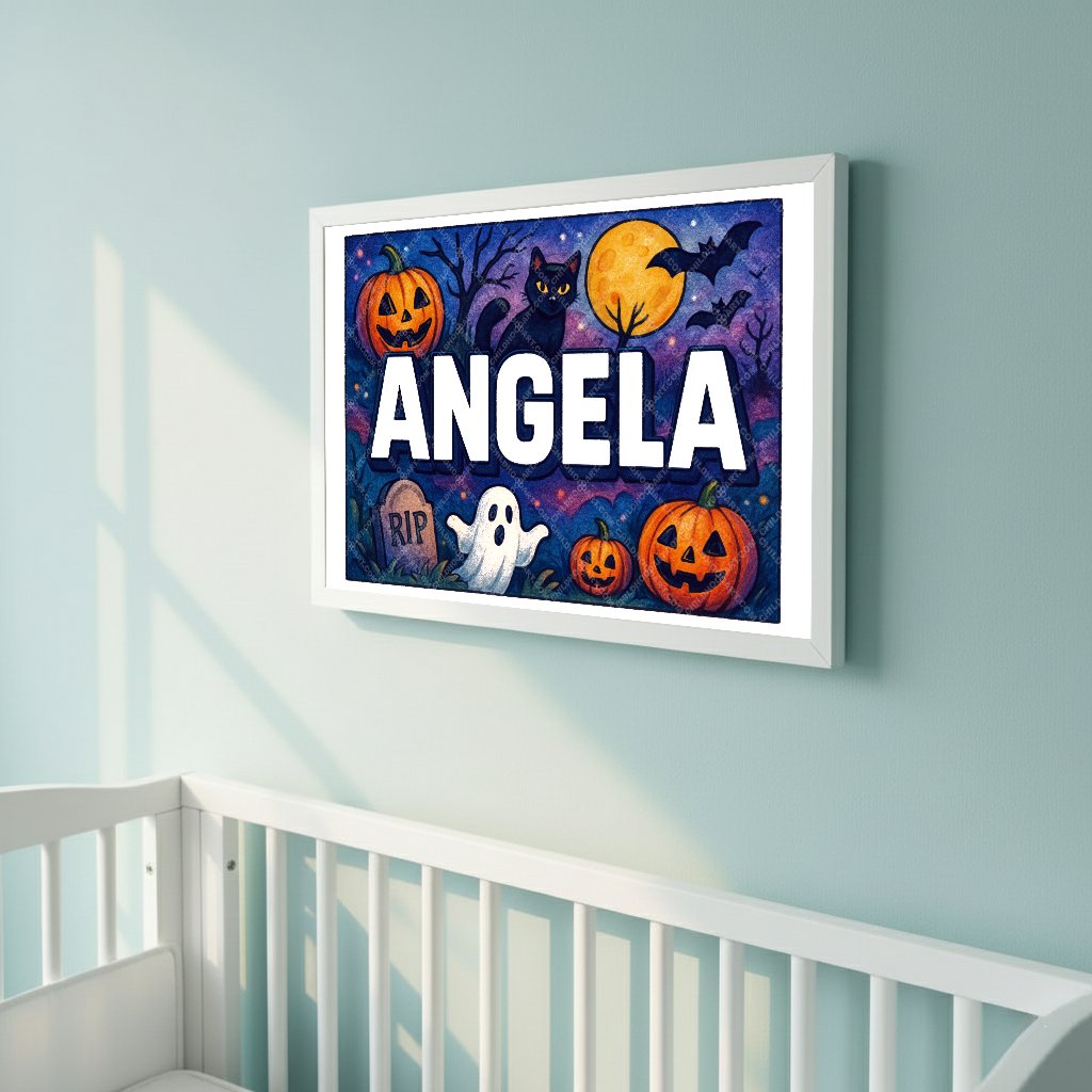 Personalized name art for Angela
