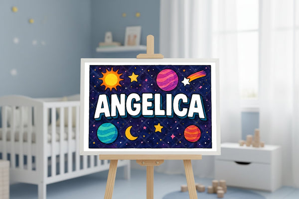 "Angelica" Amongst the Stars Personalized Space Artwork