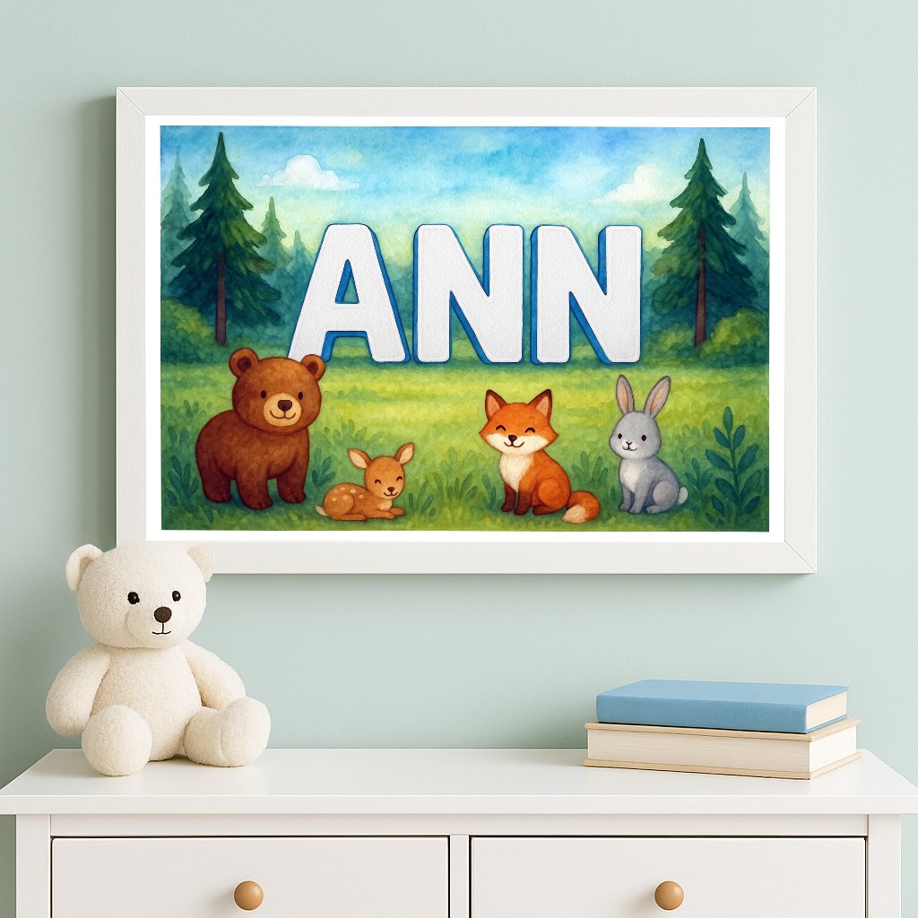 Personalized name art for Ann