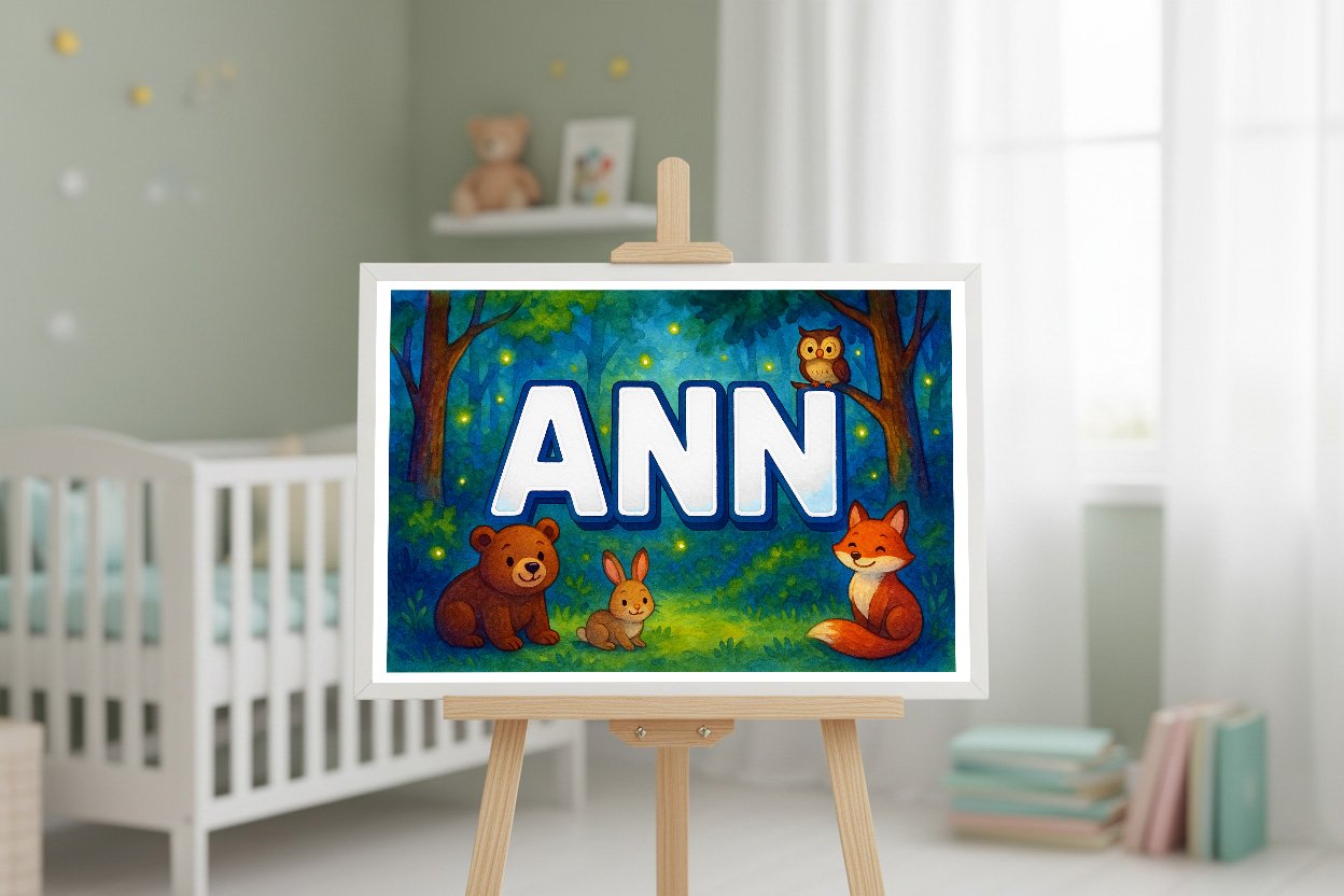 Personalized name art for Ann