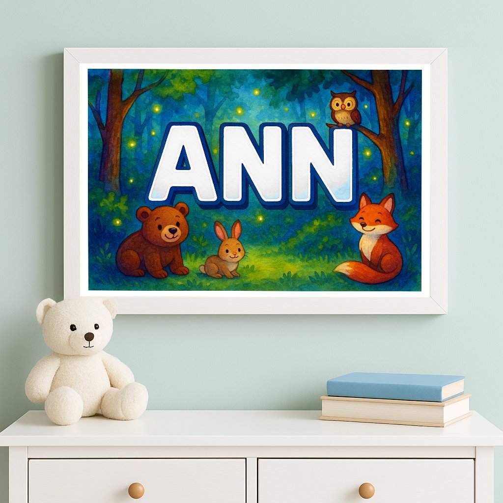 Personalized name art for Ann