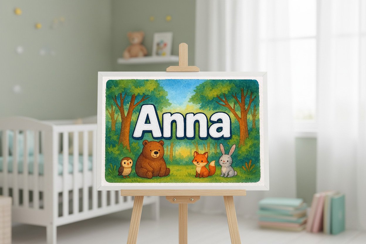 Personalized name art for Anna
