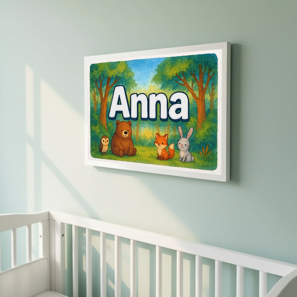 Personalized name art for Anna