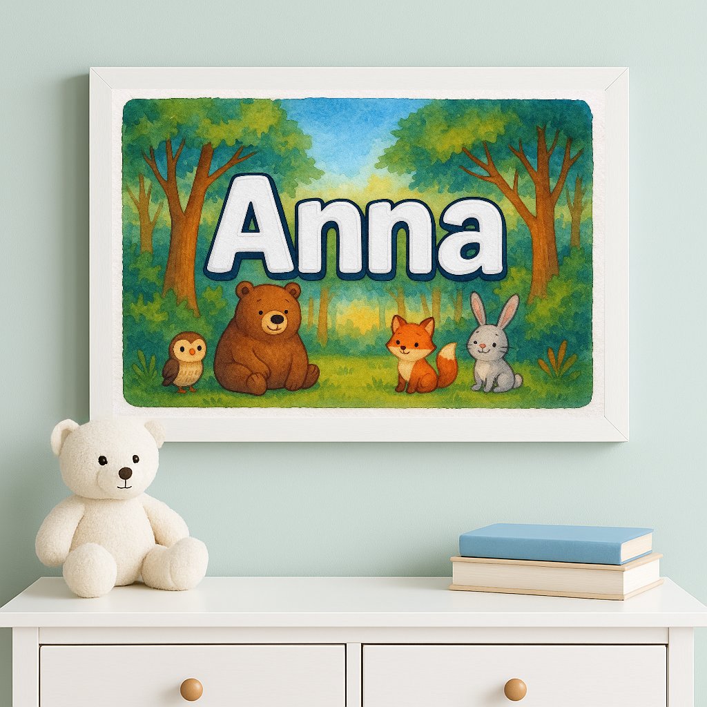 Personalized name art for Anna