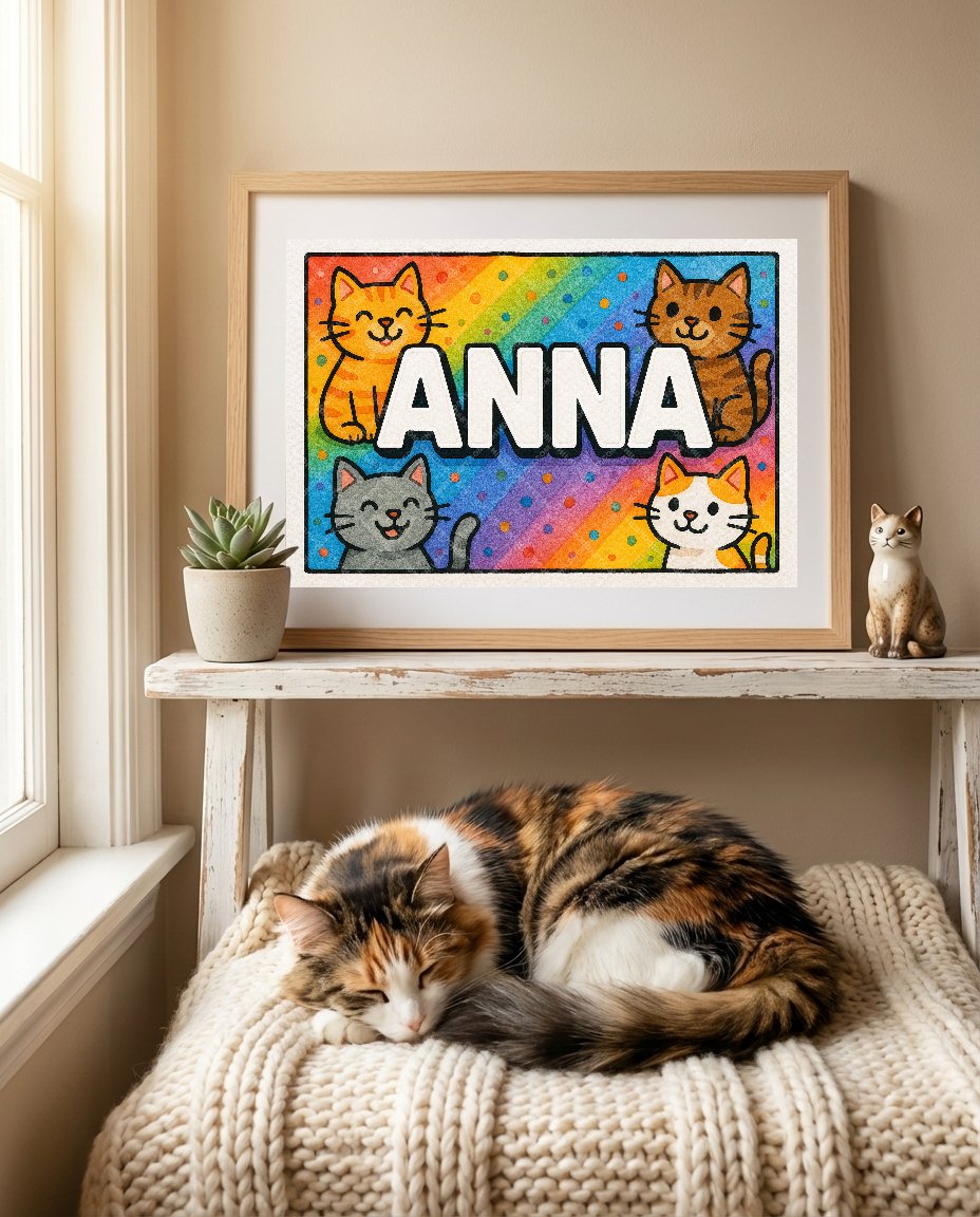 Personalized name art for Anna