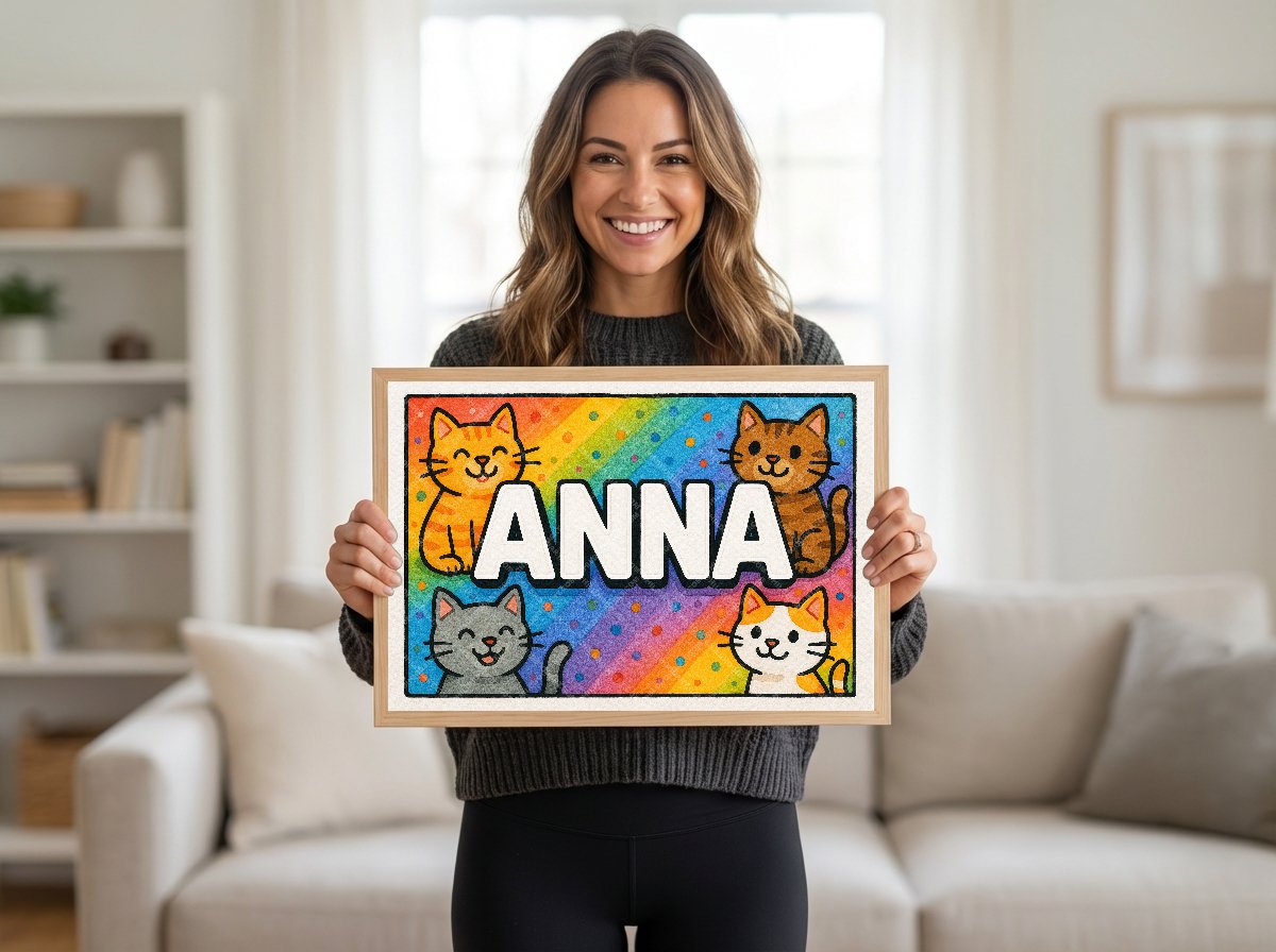 Personalized name art for Anna