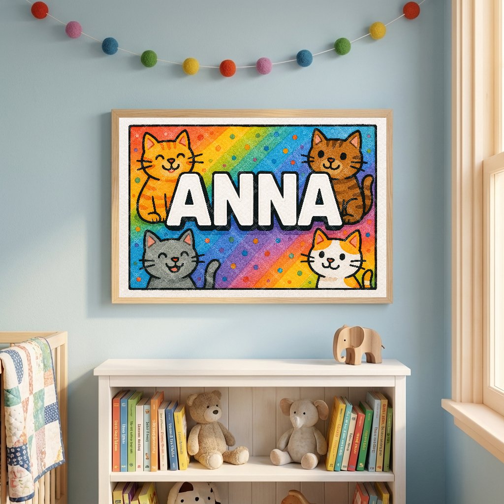 Personalized name art for Anna