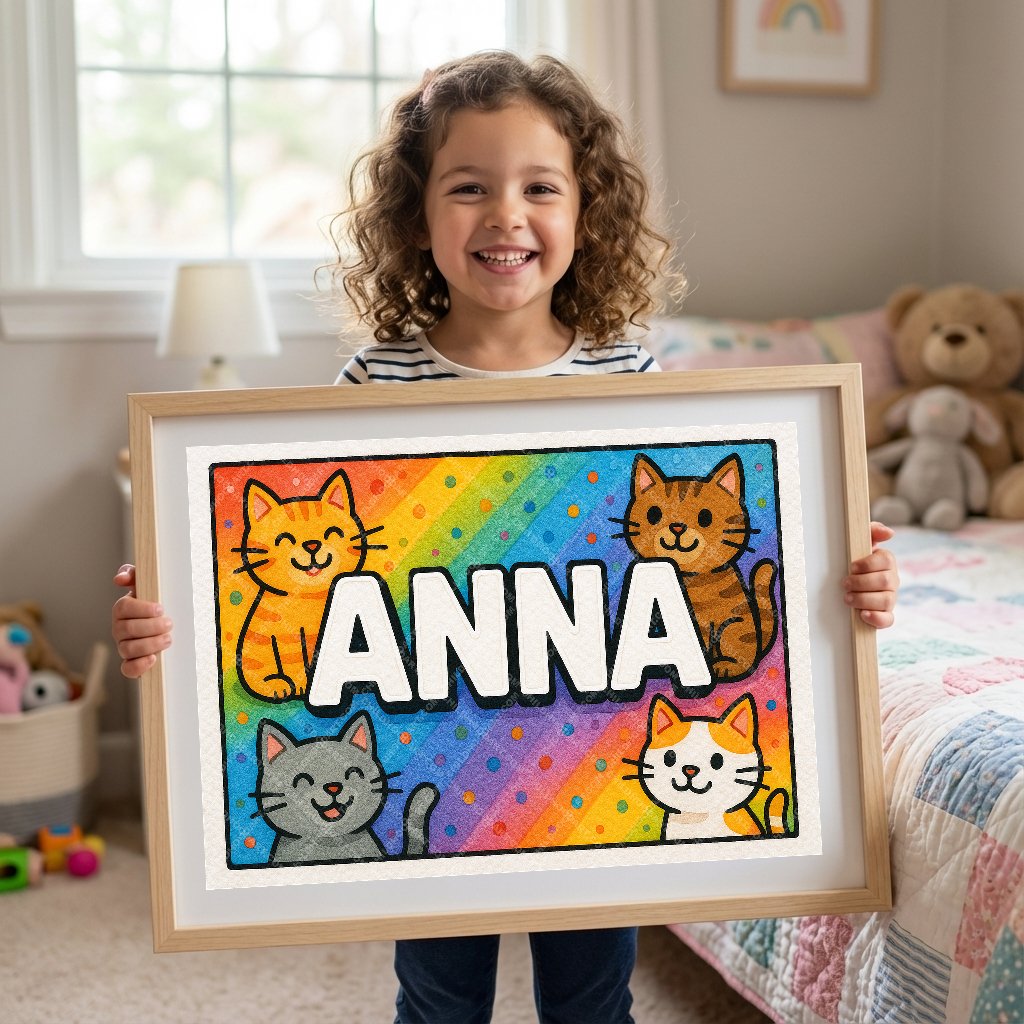 Personalized name art for Anna