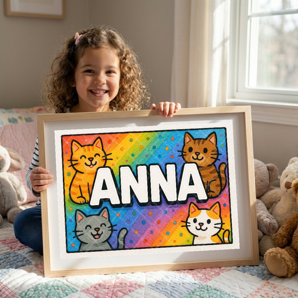 Personalized name art for Anna