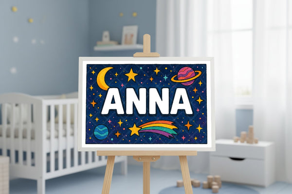 "Anna" Amongst the Stars Personalized Space Artwork