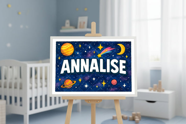 "Annalise" Amongst the Stars Personalized Space Artwork