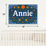 Calm annie Floral Farmhouse Personalized Wall Art