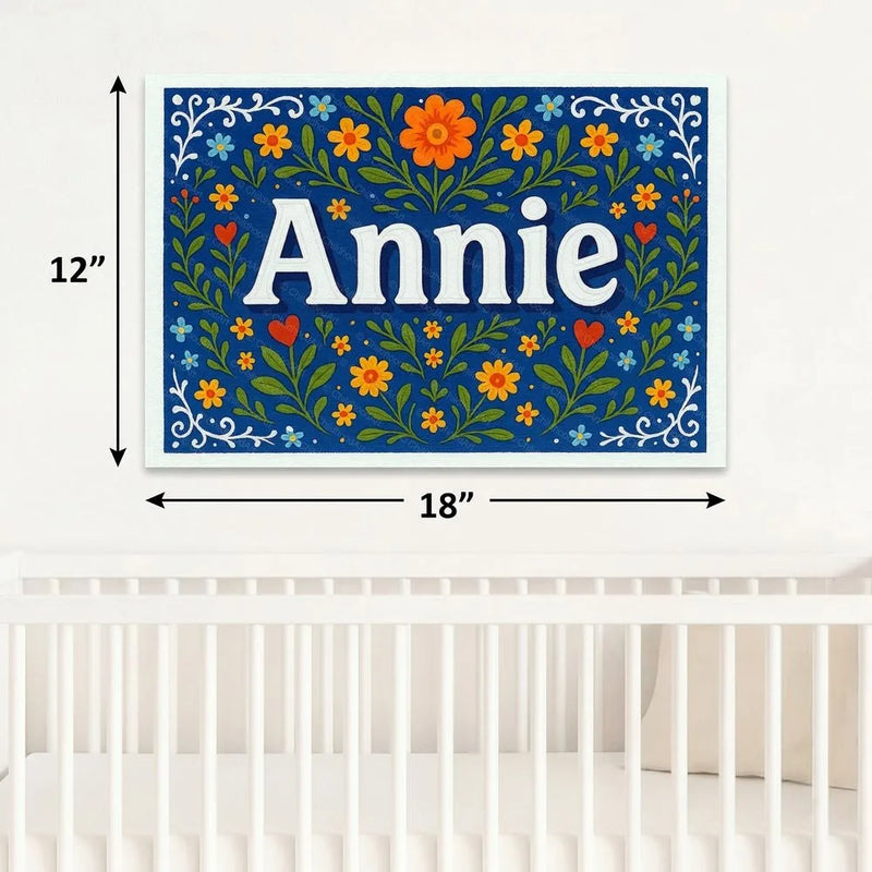 Calm annie Floral Farmhouse Personalized Wall Art
