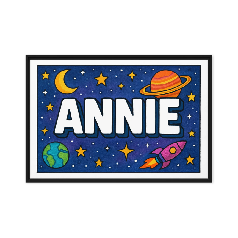 Adventurous annie Space Explorer Name Art