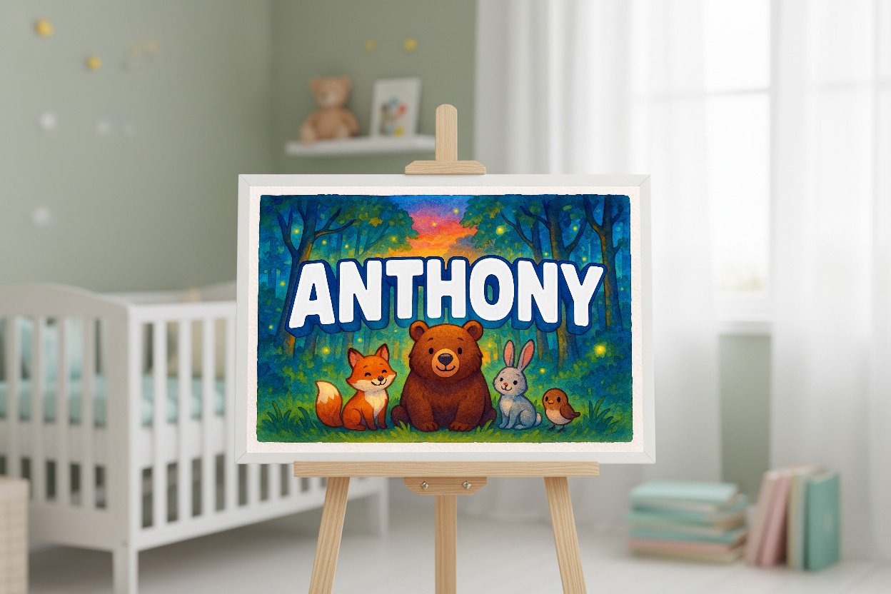 Personalized name art for Anthony