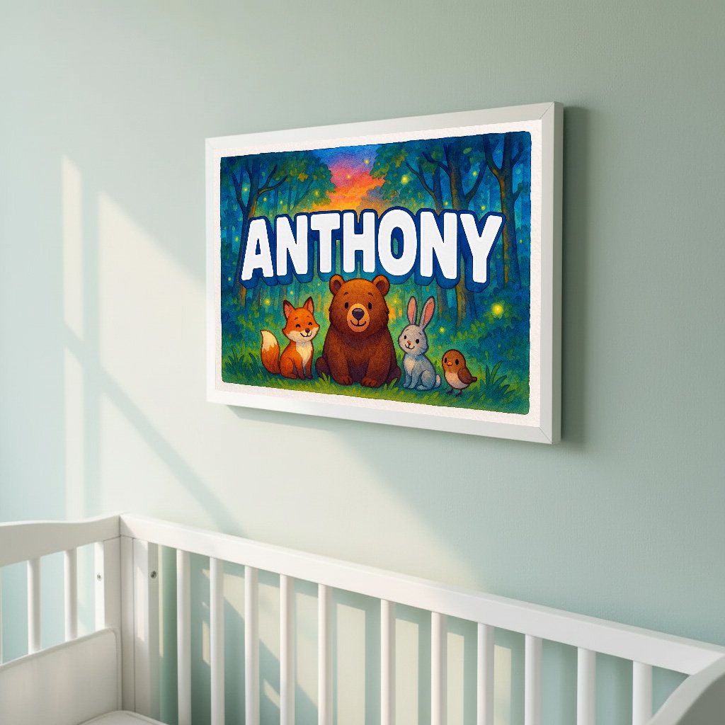 Personalized name art for Anthony
