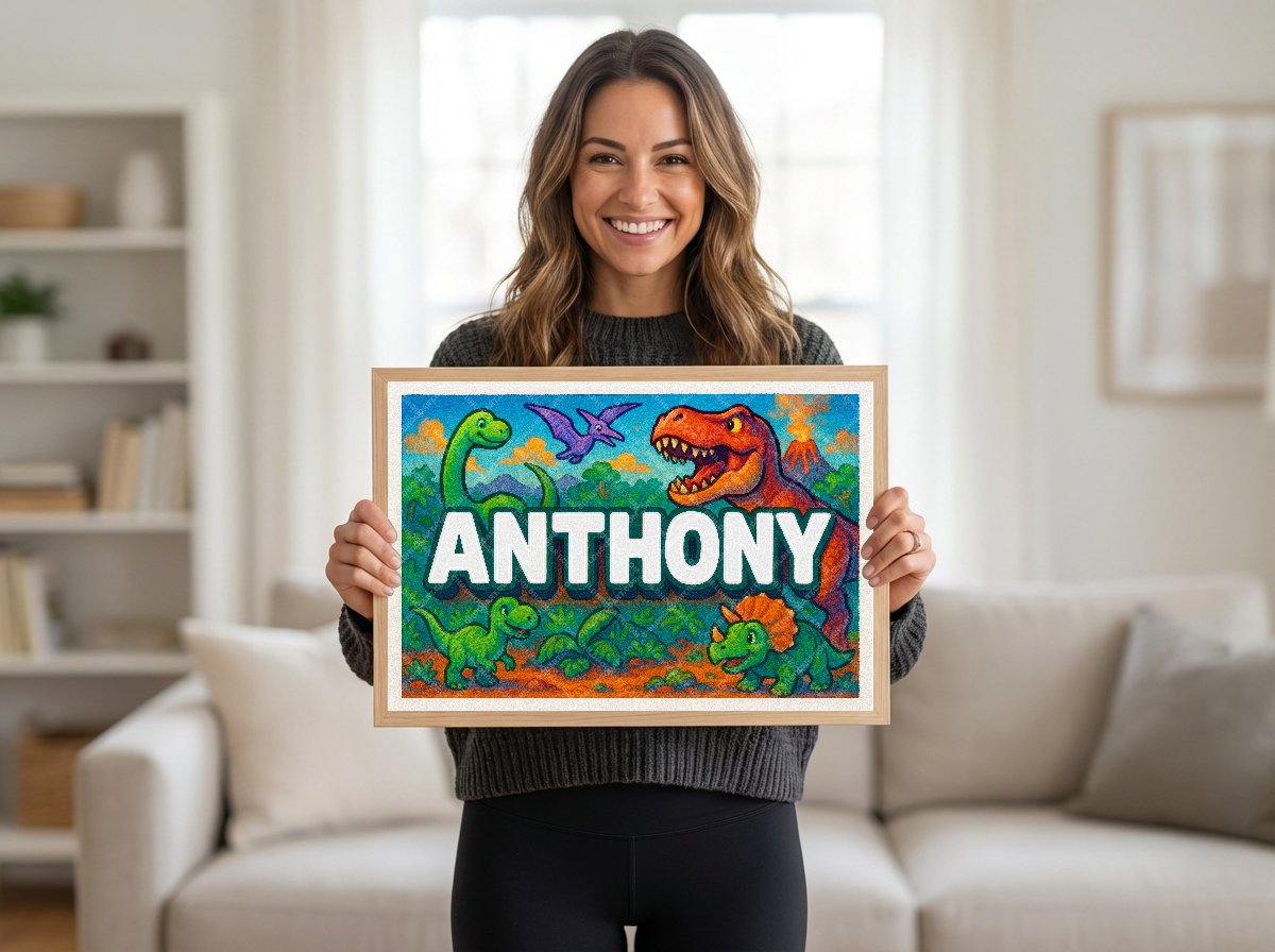 Personalized name art for Anthony