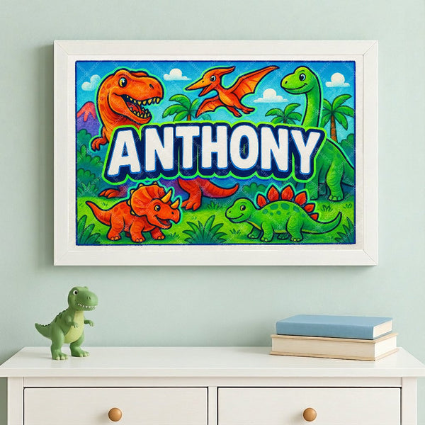 Anthony’s Dinosaur Adventure Personalized Art