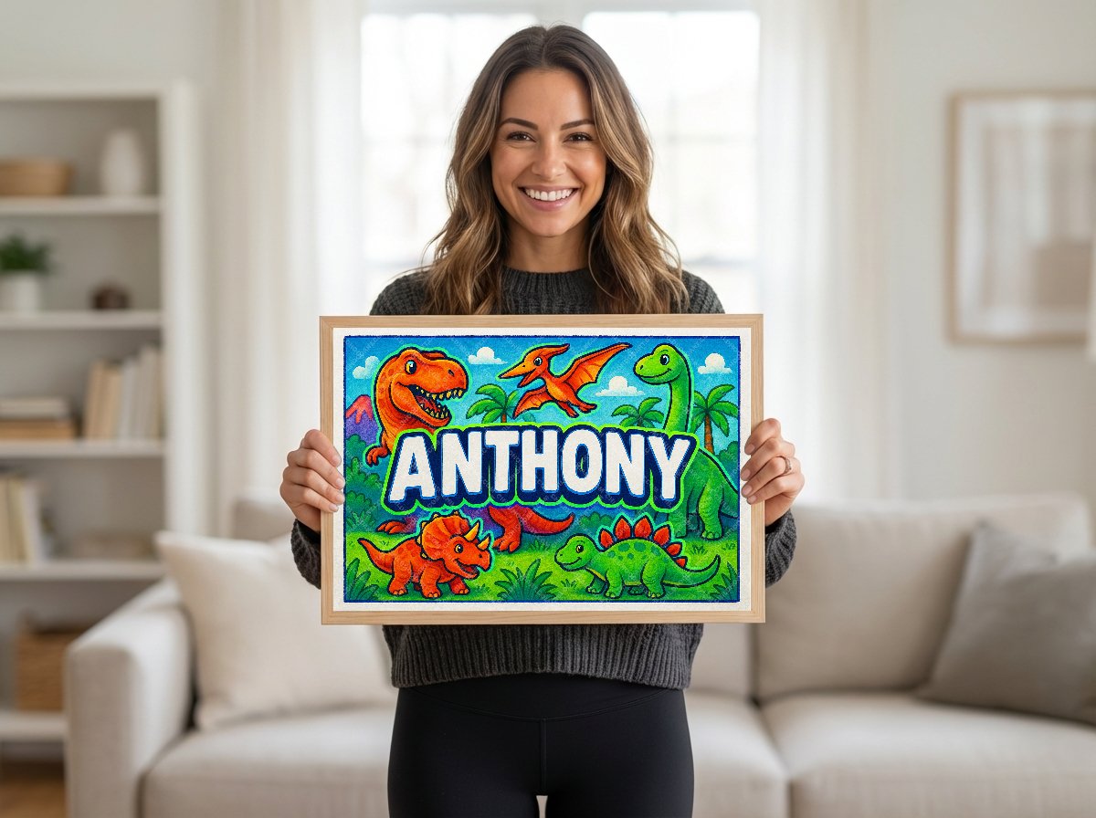 Personalized name art for Anthony