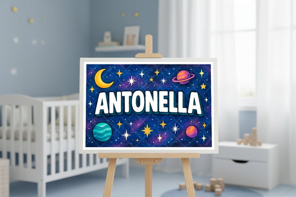 "Antonella" Amongst the Stars Personalized Space Artwork