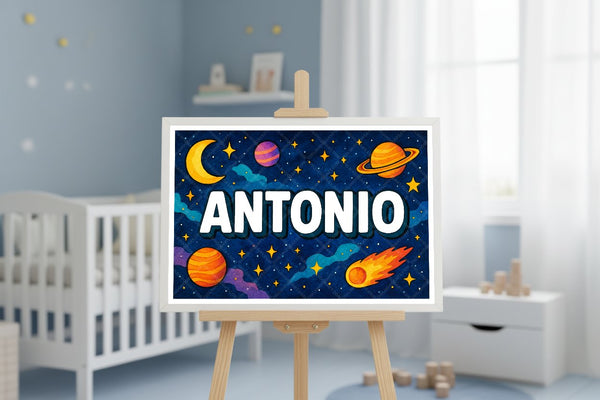 "Antonio" Amongst the Stars Personalized Space Artwork