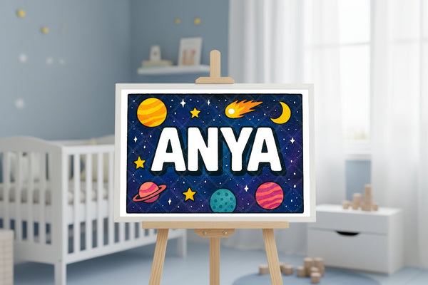 "Anya" Amongst the Stars Personalized Space Artwork