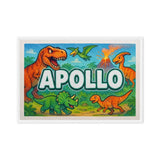 Apollo Name Art - Dinosaur Adventure personalized wall print for kids
