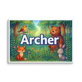 Calm archer Forest Friends Personalized Wall Art