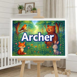 Calm archer Forest Friends Personalized Wall Art